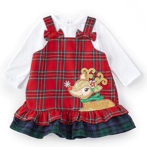Toddler plaid holiday Christmas dress